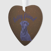Custom Furry Friend Hund Mitte Ornament (Vorderseite)