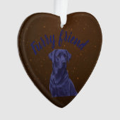 Custom Furry Friend Hund Mitte Ornament (Vorderseite)