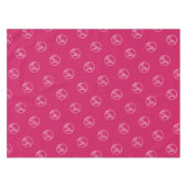 Custom Fuschia Hot Pink Show Logo Business Tischdecke (Vorderseite (Horizontal))