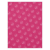 Custom Fuschia Hot Pink Show Logo Business Tischdecke (Vorderseite)