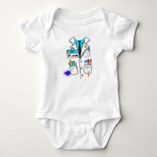 Custom Future Baby Labrador Scientist Name Tag Lab Strampler