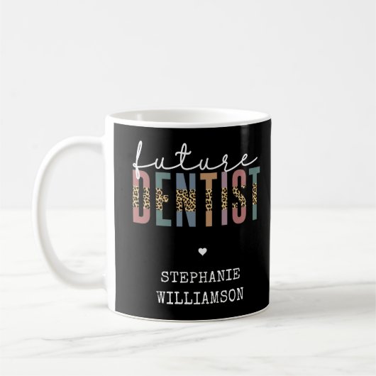 Custom Future Dentist Dentalschüler Geschenke Kaffeetasse (Links)