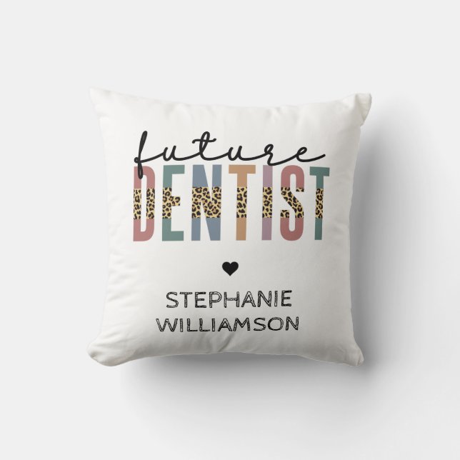 Custom Future Dentist Dentalschüler Geschenke Kissen (Vorderseite)