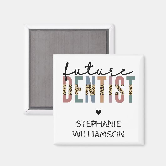 Custom Future Dentist Dentalschüler Geschenke Magnet (Vorderseite/Rückseite)