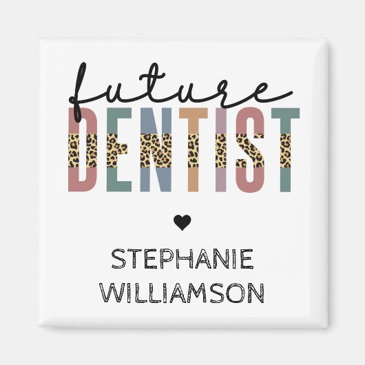 Custom Future Dentist Dentalschüler Geschenke Magnet (Vorne)