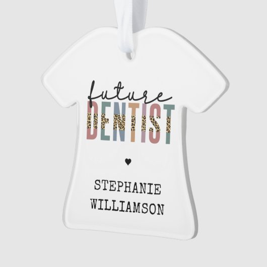Custom Future Dentist Dentalschüler Geschenke Ornament (Vorderseite)