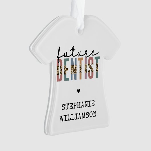 Custom Future Dentist Dentalschüler Geschenke Ornament (Vorderseite)