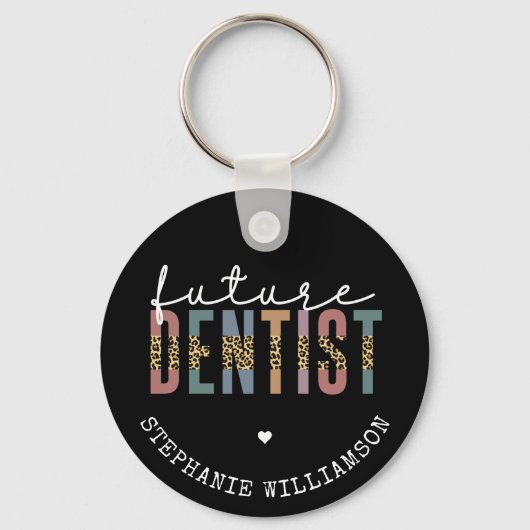 Custom Future Dentist Dentalschüler Geschenke Schlüsselanhänger (Vorderseite)
