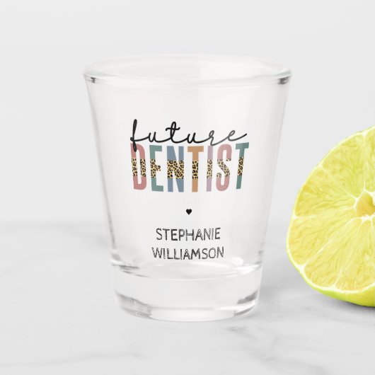 Custom Future Dentist Dentalschüler Geschenke Schnapsglas (Vorderseite)