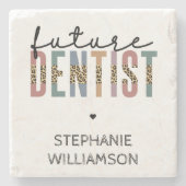 Custom Future Dentist Dentalschüler Geschenke Steinuntersetzer (Vorderseite)