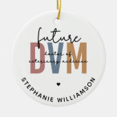 Custom Future DVM Doctor of Veterinary Medicine Keramik Ornament (Vorne)