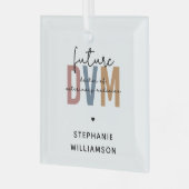 Custom Future DVM Doctor of Veterinary Medicine Ornament Aus Glas (Vorderseite links)