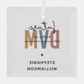 Custom Future DVM Doctor of Veterinary Medicine Ornament Aus Glas (Rückseite)