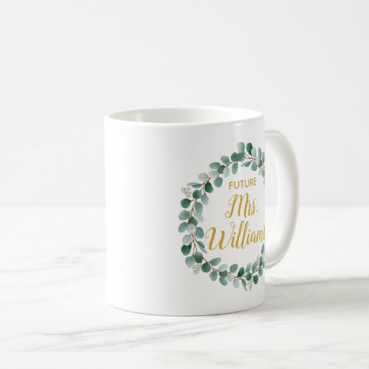 Custom Future Frau Fiancee Personalisiert Bride zu Kaffeetasse (VorderseiteRechts)