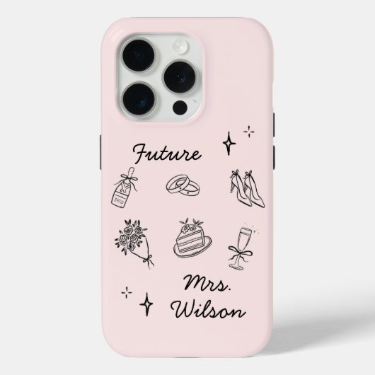 Custom Future Frau iPhone Case Verlobung Geschenk (Rückseite)