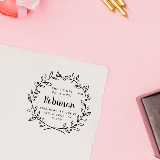 Custom Future Mr. & Mrs. Rücksendeadresse Wedding Gummistempel