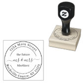 Custom Future Mr. und Mrs. Wedding Address Gummistempel (Stempel)