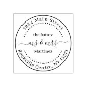 Custom Future Mr. und Mrs. Wedding Address Gummistempel (Prägung)