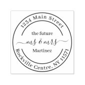 Custom Future Mr. und Mrs. Wedding Address Permastempel (Design)