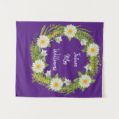 Custom Future Mrs. Greenery Daisy Brautparty Wandteppich (Vorderseite (Horizontal))