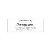 Custom Future Mrs Modern Wedding Rücksendeadresse Permastempel (Design)