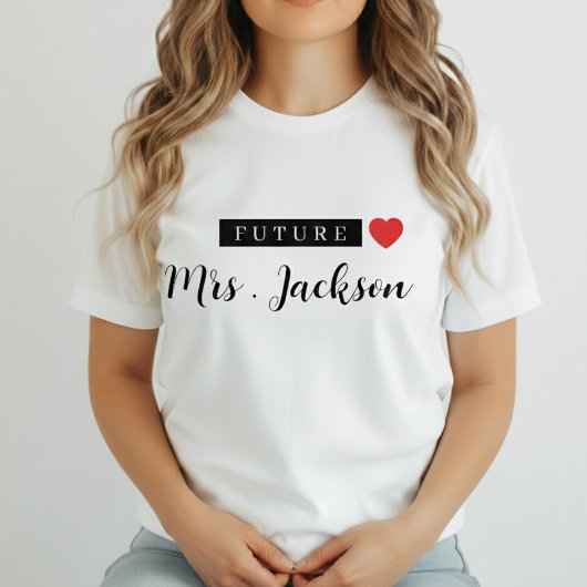 Custom Future Mrs. Wedding Monogram T - Shirt