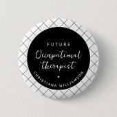 Custom Future OT Berufs-Therapeut Elegant Button (Vorderseite)