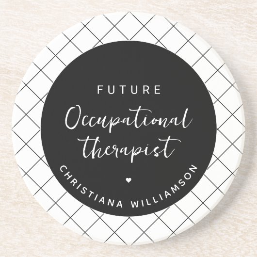 Custom Future OT Berufs-Therapeut Elegant Getränkeuntersetzer (Vorne)