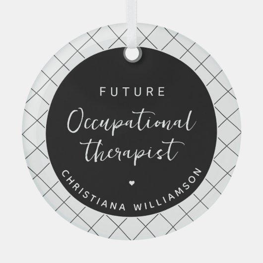 Custom Future OT Berufs-Therapeut Elegant Ornament Aus Glas (Vorderseite)
