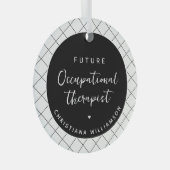 Custom Future OT Berufs-Therapeut Elegant Ornament Aus Glas (Vorderseite Rechts)