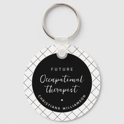 Custom Future OT Berufs-Therapeut Elegant Schlüsselanhänger (Vorderseite)