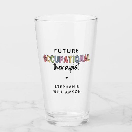 Custom Future OT Berufs-Therapeut OT Student Glas (Vorderseite)