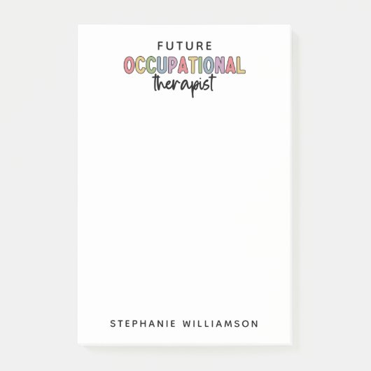 Custom Future OT Berufs-Therapeut OT Student Post-it Klebezettel (Vorderseite)