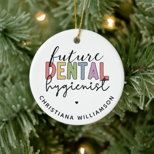 Custom Future RDH Registered Dental Hygienic Keramik Ornament (Baum)
