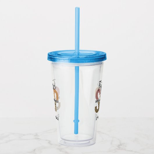 Custom Future SLP Speech Pathologe Leopard Print Acryltrinkbecher (Rechts)