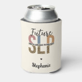 Custom Future SLP Speech Pathologe Leopard Print Dosenkühler (Kanne Rückseite)