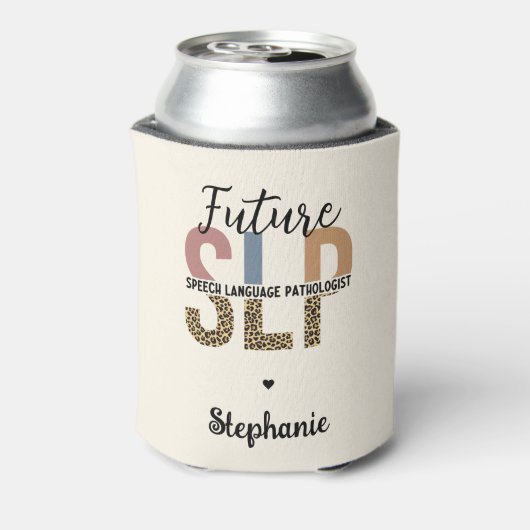 Custom Future SLP Speech Pathologe Leopard Print Dosenkühler (Kanne Rückseite)