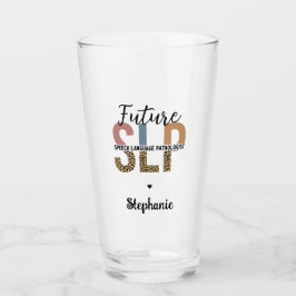 Custom Future SLP Speech Pathologe Leopard Print Glas