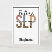 Custom Future SLP Speech Pathologe Leopard Print Karte (Vorderseite)