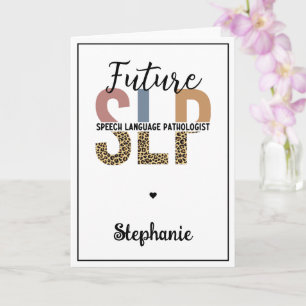 Custom Future SLP Speech Pathologe Leopard Print Karte