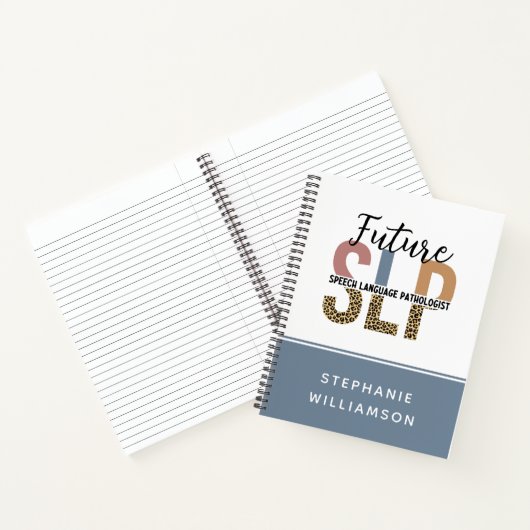 Custom Future SLP Speech Pathologe Leopard Print Notizblock (Innenseite)