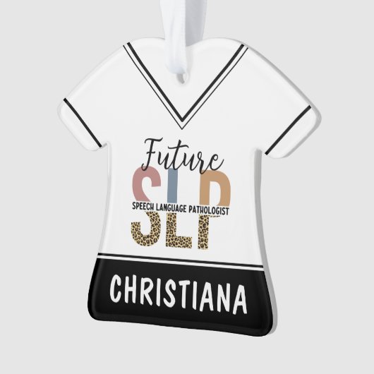 Custom Future SLP Speech Pathologe Leopard Print Ornament (Vorderseite)