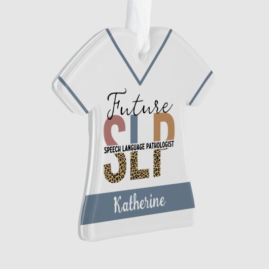 Custom Future SLP Speech Pathologe Leopard Print Ornament (Vorderseite)