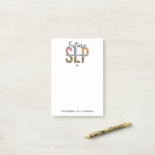 Custom Future SLP Speech Pathologe Leopard Print Post-it Klebezettel (Auf Schreibtisch)