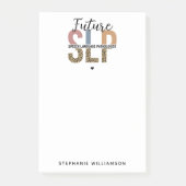 Custom Future SLP Speech Pathologe Leopard Print Post-it Klebezettel (Vorderseite)