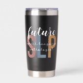 Custom Future SLP Speech Pathologe Leopard Print Thermobecher (Vorderseite)