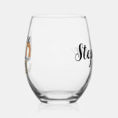Custom Future SLP Speech Pathologe Leopard Print Weinglas Ohne Stiel (Links)