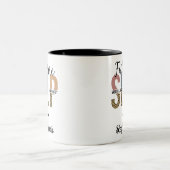 Custom Future SLP Speech Pathologe Leopard Print Zweifarbige Tasse (Mittel)