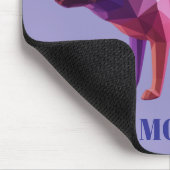 Custom futuristische geometrische Wolf Gradient Fi Mousepad (Ecke)