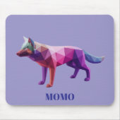 Custom futuristische geometrische Wolf Gradient Fi Mousepad (Vorne)